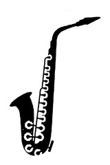 silhouette trumpet wind musical instrument jazz orchestra play music vector image black