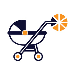 pushchair, carriage, infant car, pram icon