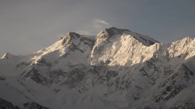 Timelapse video of Clouds taking over the Summit of Nanga Parbat mountain in Gilgit Baltistan, Pakistan, Himalayas