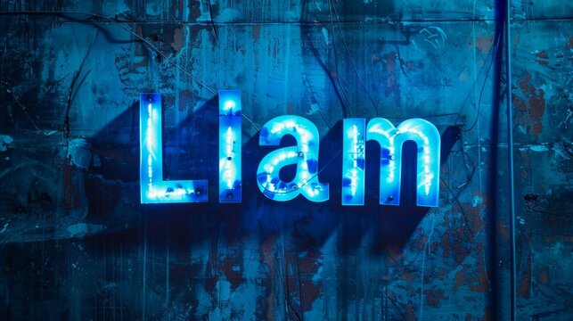 Blue LED personalized postcard perfect for decor.