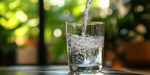 Highlighting the significance of clean safe drinking water with advanced filtration. Concept Clean Water Access, Safe Drinking Water, Advanced Filtration, Water Quality, Public Health 