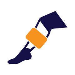 leg, body parts, Prosthetic leg icon