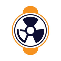 sign, fan sign, radiation radioactive sign icon