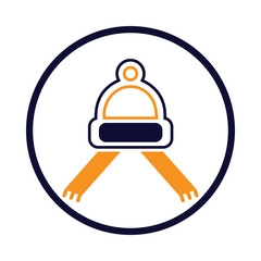 scarf accessory knit winter icon