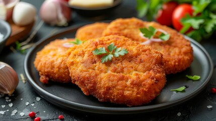 Fototapeta premium The national cuisine of Canada. Canadian cutlets.