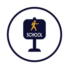 sign, post, road sign, school sign, students, kids, school signpost icon