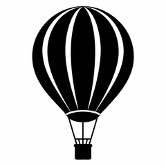 Fototapeta premium Hot Air Balloon, hot air balloon vector silhouette, hot air balloon icon