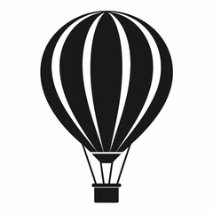 Naklejka premium Hot Air Balloon, hot air balloon vector silhouette, hot air balloon icon