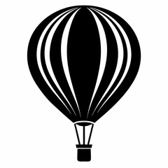 Fototapeta premium Hot Air Balloon, hot air balloon vector silhouette, hot air balloon icon