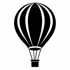 Fototapeta premium Hot Air Balloon, hot air balloon vector silhouette, hot air balloon icon