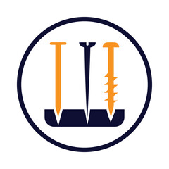 screw, nail, bolt, screw and nail icon