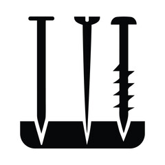 screw, nail, bolt, screw and nail icon