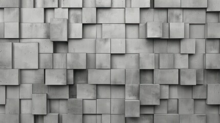Abstract Concrete Block Wall
