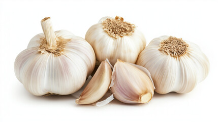 Garlic isolated on white background 
