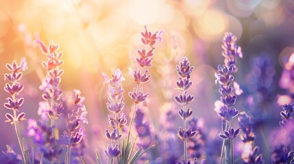 Lavender Field at Sunset