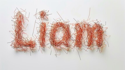 Fototapeta premium Personalized postcard perfect for decor created in String Art Lettering.