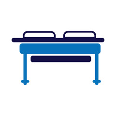 medical bed, bed, wheel bed, stretcher, bed on wheels icon