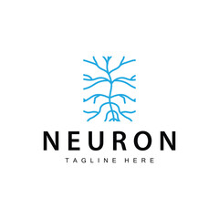 Neuron Logo Design Health Illustration DNA Molecule Nerve Cell Abstract Simple Illustration