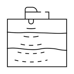 georadar scanning earth line icon vector. georadar scanning earth sign. isolated contour symbol black illustration