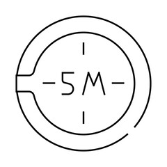 picket measuring tool line icon vector. picket measuring tool sign. isolated contour symbol black illustration