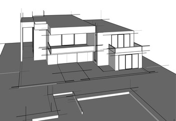 3d render of a house