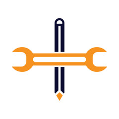 wrench, pencil, wrench with pencil icon