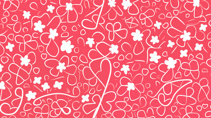 Naklejka premium Circles, Shapes, Waves, Pink Floral Objects, Abstract Image, Texture, Pattern Background, Wallpaper, Smartphone Cover and Screen, Cell Phone, Computer, Laptop, 9:16 and 16:9 Format