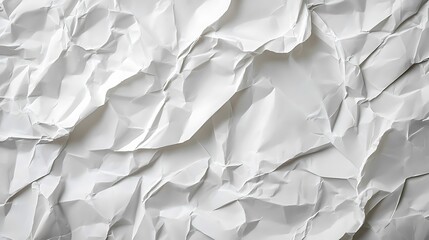 Obraz premium Vintage Paper Texture: White Crumpled Poster Background