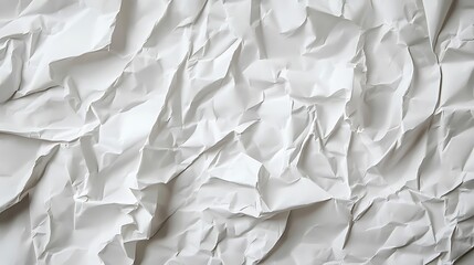 Obraz premium Vintage Paper Texture: White Crumpled Poster Background