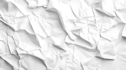 Obraz premium Vintage Paper Texture: White Crumpled Poster Background