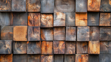 Raw Wood Texture Mosaic for Wallpaper