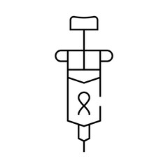 syringe healthcare medicaments line icon vector. syringe healthcare medicaments sign. isolated contour symbol black illustration