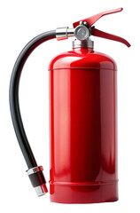 Red fire extinguisher isolated on transparent background