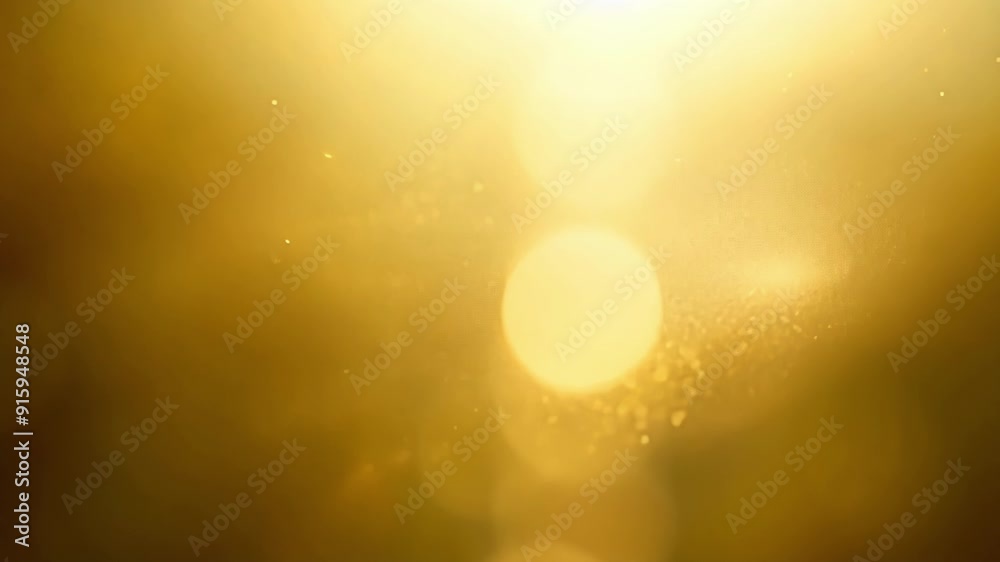 Poster a macro shot reveals intricate patterns of dust particles suspended in a beam of golden sunlight giv