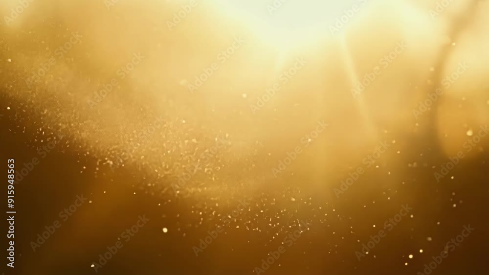 Poster The sunlight reflects off each tiny speck of dust creating a glimmering effect as they float and swirl like a miniature galaxy adding an enchanting quality to the footage.