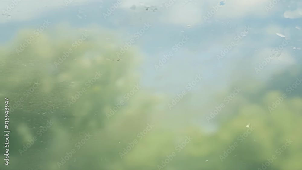 Leinwandbilder A series of closeup shots showcasing the gradual buildup of dust on a window as time passes by creating a layered and textured effect.