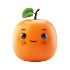 Cute Orange Fruit Character Cartoon Happy Smiling Face Transparent Background PNG Set