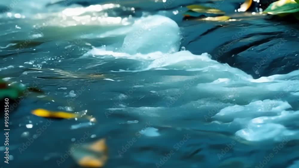 Poster A zoomedin view of the streams surface captures the various textures and depths of its currents highlighting the complexity and beauty of its everchanging flow.