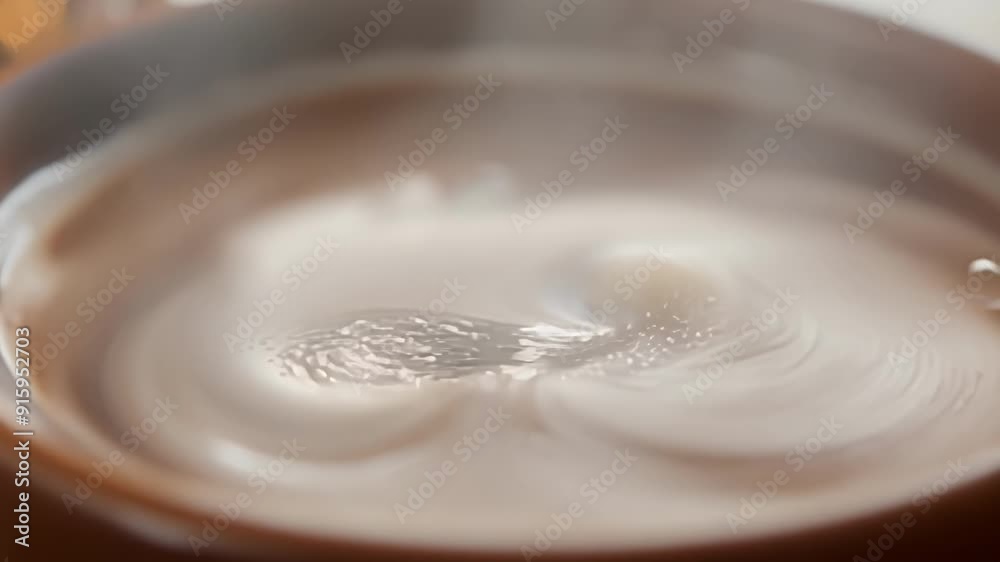 Aufkleber the steam from a cup of hot cocoa is captured in slow motion creating a dreamy and indulgent aesthet