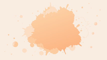 Fototapeta premium Peach Watercolor Splash on Light Background with Copy Space