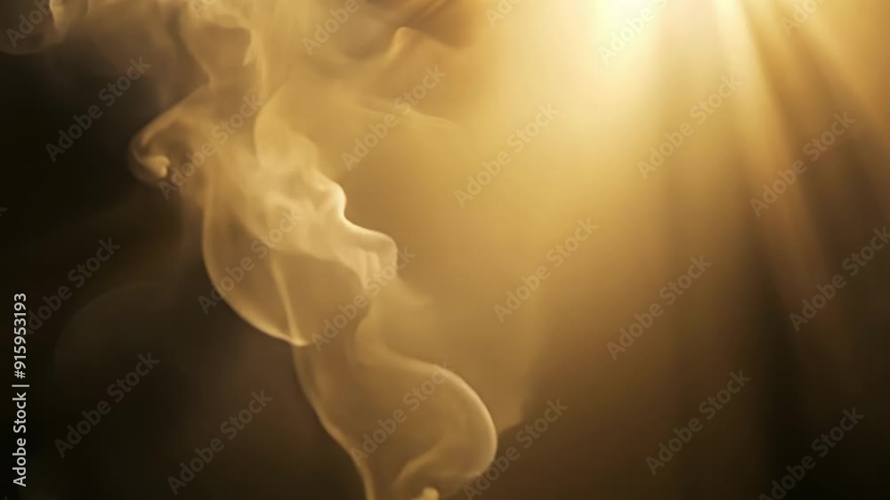 Poster The smoke fills the frame creating an almost abstract image as the sunlight adds a sense of drama and depth.