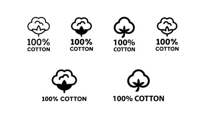 100% cotton label designs. 100 percent cotton sign.