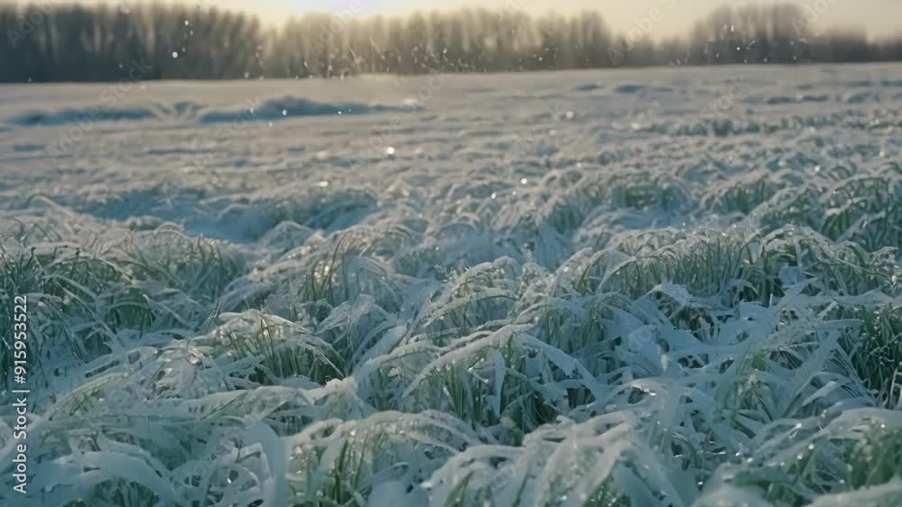 Poster the usually vibrant green grass is now coated in a thin layer of white frost making it appear dorman