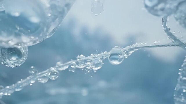 Closeup shots reveal tiny air bubbles ped within the frost adding a mesmerizing touch to the already beautiful landscape.