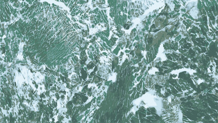 Green marble random texture, sea wave image texture background, marble design for wall, floor decoration, vector
