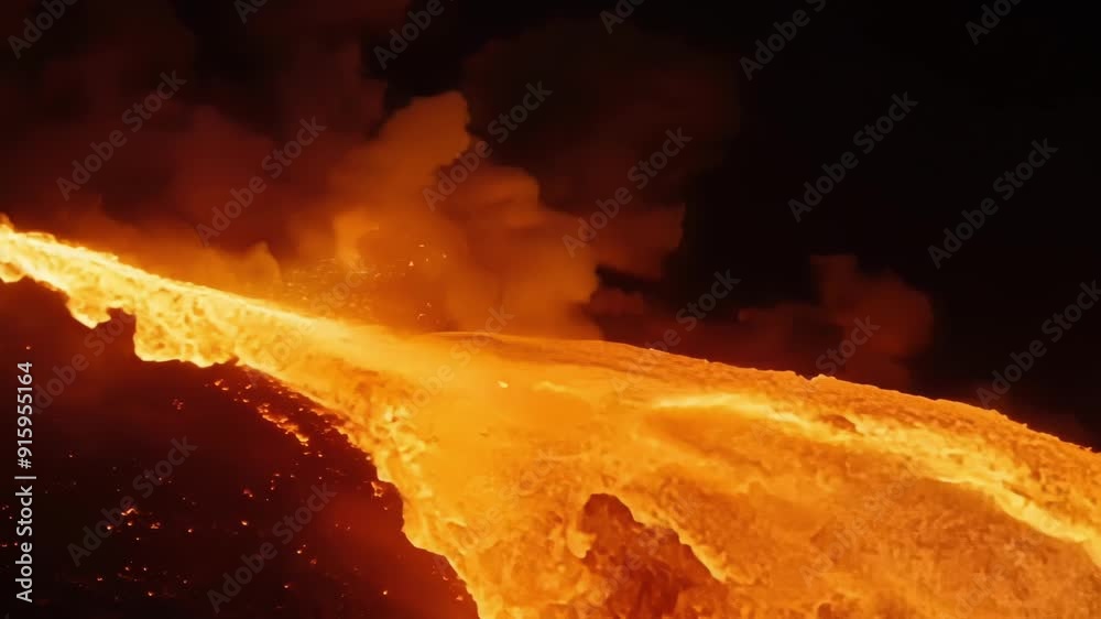 Aufkleber A splash of lava shoots up from the surface creating a mesmerizing display of heat and energy.