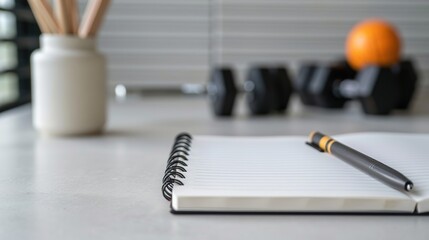 Inspiring Fitness Planner with Workout Log and Motivational Memos