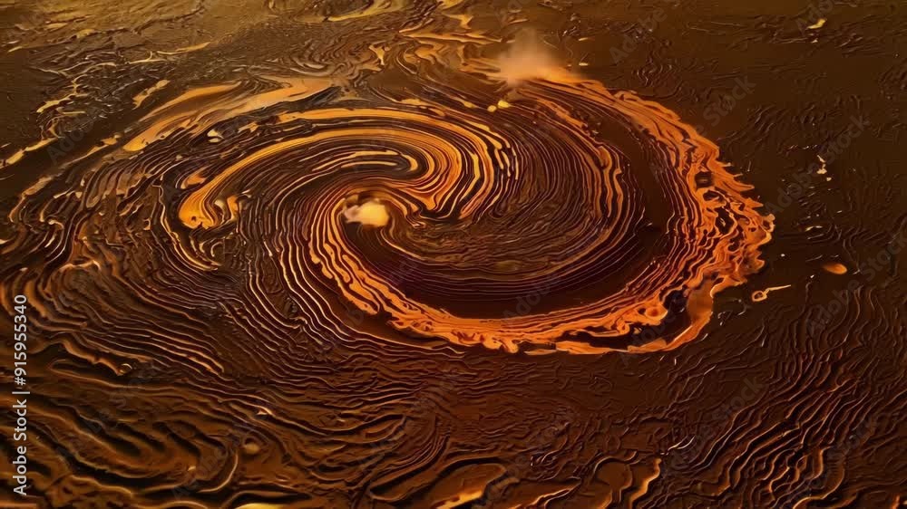 Poster As the lava cools and solidifies it forms delicate swirls and spirals that seem almost otherworldly in their symmetrical perfection giving a glimpse into the complex patterns of