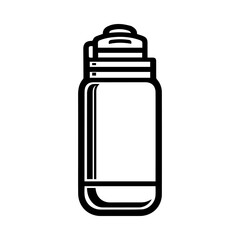 Thermos icon or modern line symbol. Vector line art and icon design with bold outline. Black and white Pixel Perfect minimalistic symbol isolated white background. Silhouette simple thin sign