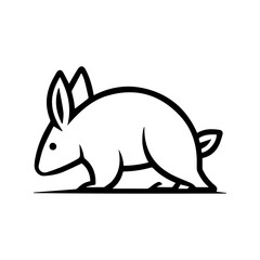 aardvark icon or modern line symbol. Vector line art and icon design with bold outline. Black and white Pixel Perfect minimalistic symbol isolated white background. Silhouette simple thin sign